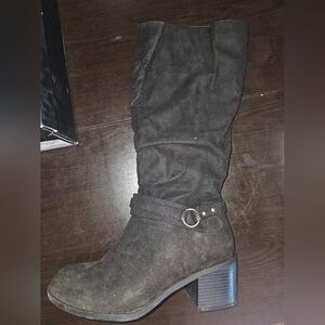 Women's torrid Black Suede Boots size 10